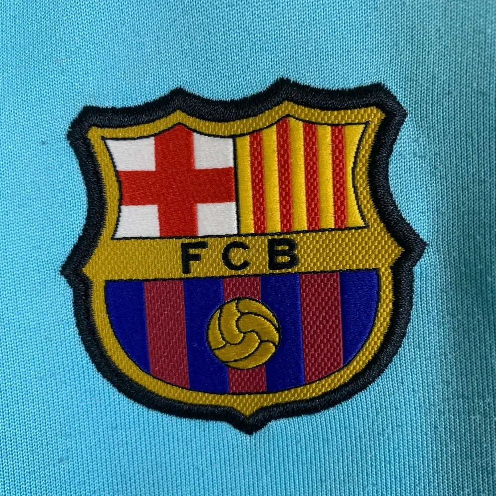 Nike FC Barcelona Kids Track Jacket Light Blue Soccer Full Zip FCB Small 8-10Y